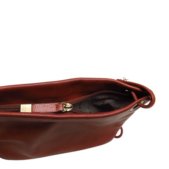 Buttery Soft Leather Bag Brown W/Light Brown Logo Print Lining - Picture 6 of 10